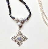 Starburst on Stone  Chain Necklace