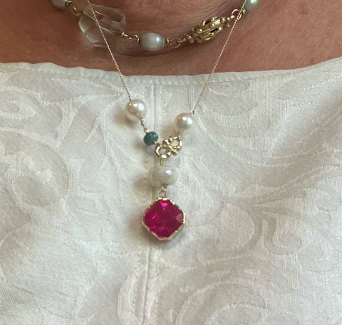 14kt Lobbit Eternity Necklace