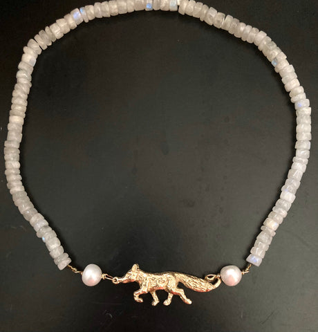 14kt Fox C-Clasp Necklace