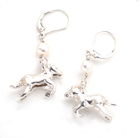 Point to Point Horse Earrings